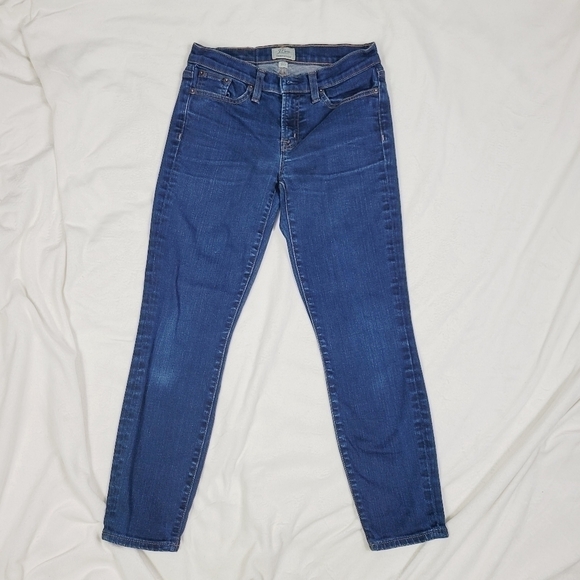 J. CREW TOOTHPICK SKINNY MID RISE JEANS WOMENS Size: 25P - Picture 4 of 9